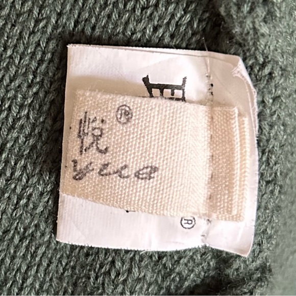 Boutique Hunter Green Orange Trim Cowl Knit A-Line Pockets Swing Tunic Dress M - Picture 5 of 8